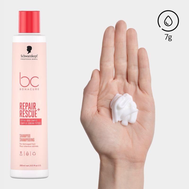 Schwarzkopf Professional BC Bonacure Repair Rescue+ ošetrujúci šampón pre poškodené vlasy 250 ml (obrázok 3)
