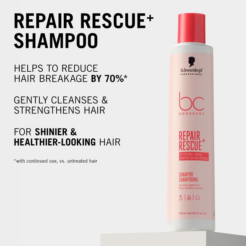 Schwarzkopf Professional BC Bonacure Repair Rescue+ ošetrujúci šampón pre poškodené vlasy 250 ml (obrázok 5)