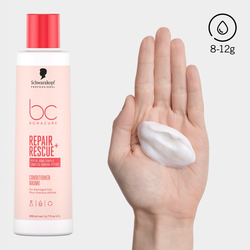 Schwarzkopf Professional BC Bonacure Repair Rescue+ intenzívny kondicionér pre poškodené vlasy 200 ml (obrázok 3)