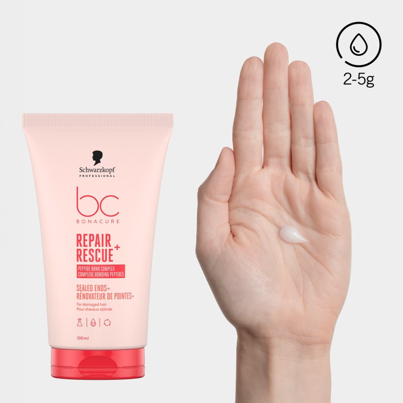 Schwarzkopf Professional BC Bonacure Repair Rescue+ krémové sérum pre veľmi poškodené vlasy a rozštiepené končeky 100 ml (obrázok 3)