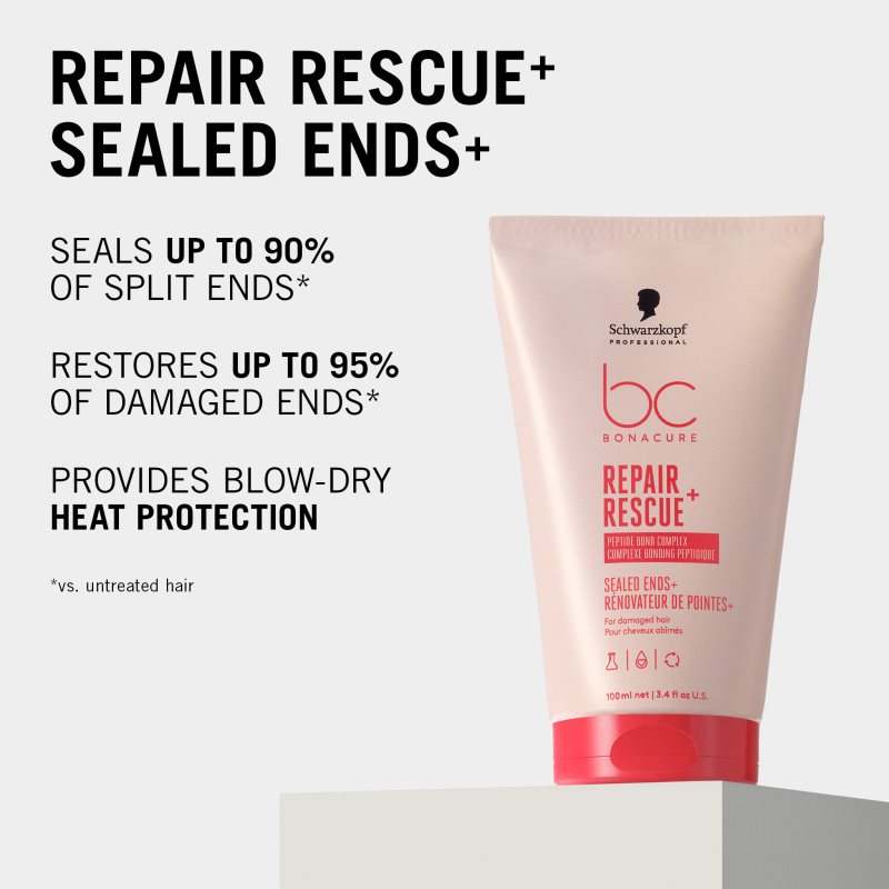 Schwarzkopf Professional BC Bonacure Repair Rescue+ krémové sérum pre veľmi poškodené vlasy a rozštiepené končeky 100 ml (obrázok 6)