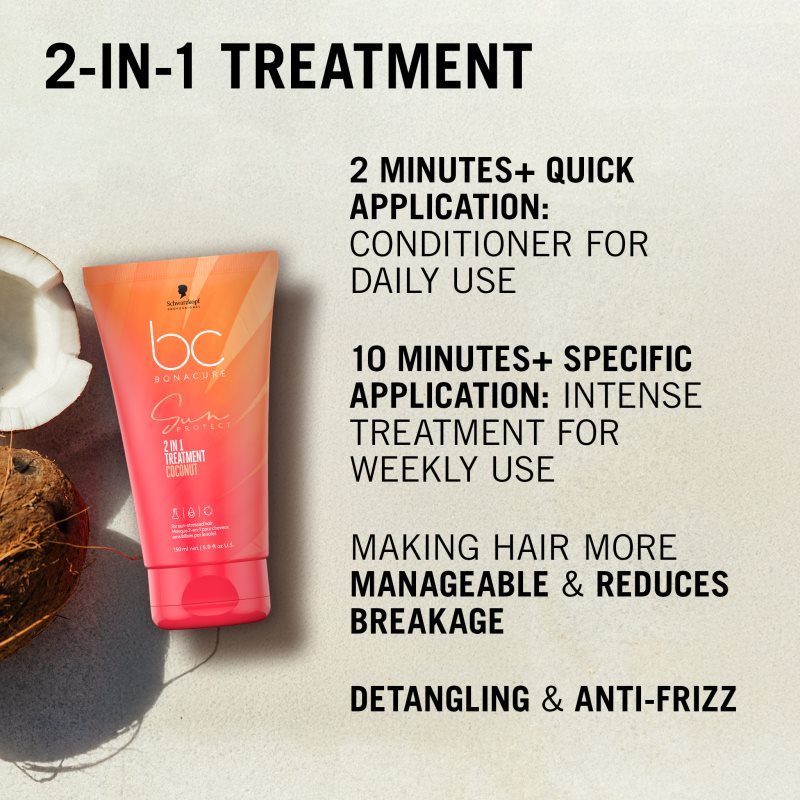 Schwarzkopf Professional BC Bonacure Sun Protect 2-IN-1 Treatment intenzivní péče na vlasy 150 ml (obrázek 3)
