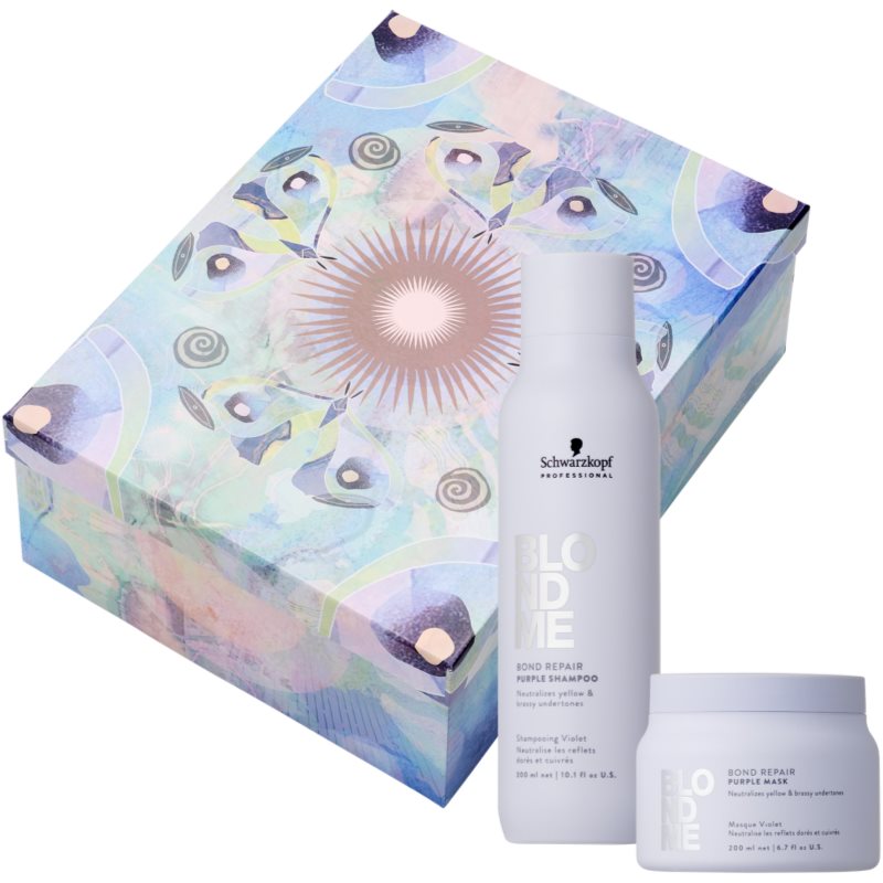 Schwarzkopf Professional Blondme Bond Repair Purple Set gift set for blonde hair