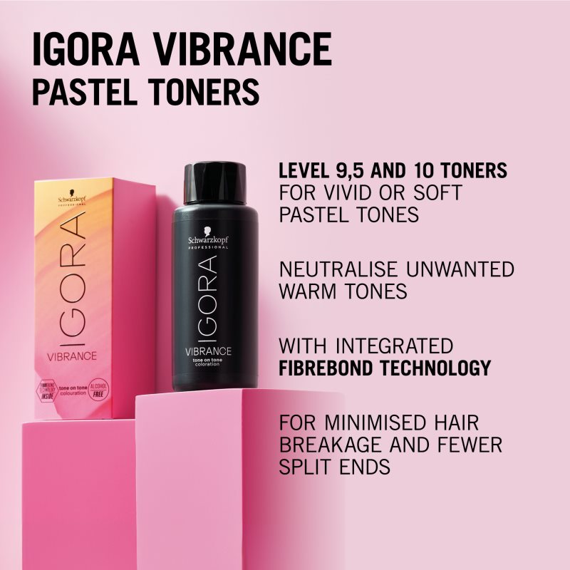 Schwarzkopf Professional IGORA Vibrance Intensivtönung Farbton 9.5-11 Cendré Extra Toner 60 ml