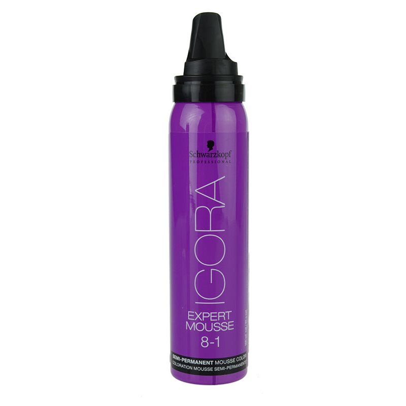 Schwarzkopf Professional IGORA Expert Mousse Mousse Colorante Pour Cheveux Teinte 8-1 Light Blonde Cendré 100 Ml