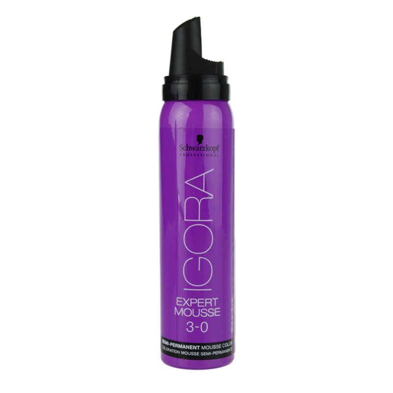 Schwarzkopf Professional IGORA Expert Mousse мус для фарбування для волосся відтінок 3-0 Dark Brown Natural 100 мл