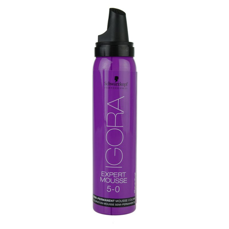 Schwarzkopf Professional IGORA Expert Mousse Styling Colour Mousse For Hair Shade 5-0 Light Brown Natural 100 Ml