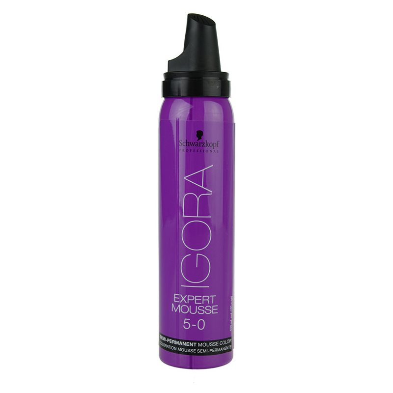 Schwarzkopf Professional IGORA Expert Mousse Mousse Colorante Pour Cheveux Teinte 5-0 Light Brown Natural 100 Ml