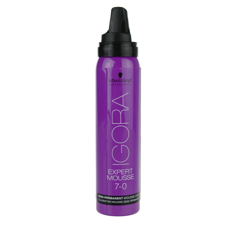 Schwarzkopf Professional IGORA Expert Mousse мус для фарбування для волосся відтінок 7-0 Medium Blonde Natural 100 мл