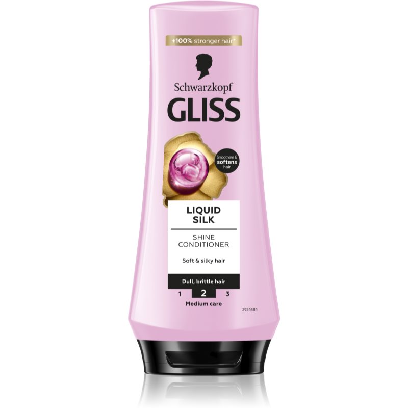 Schwarzkopf Gliss Liquid Silk regenerierender Balsam für mehr Glanz und Festigkeit der Haare 200 ml