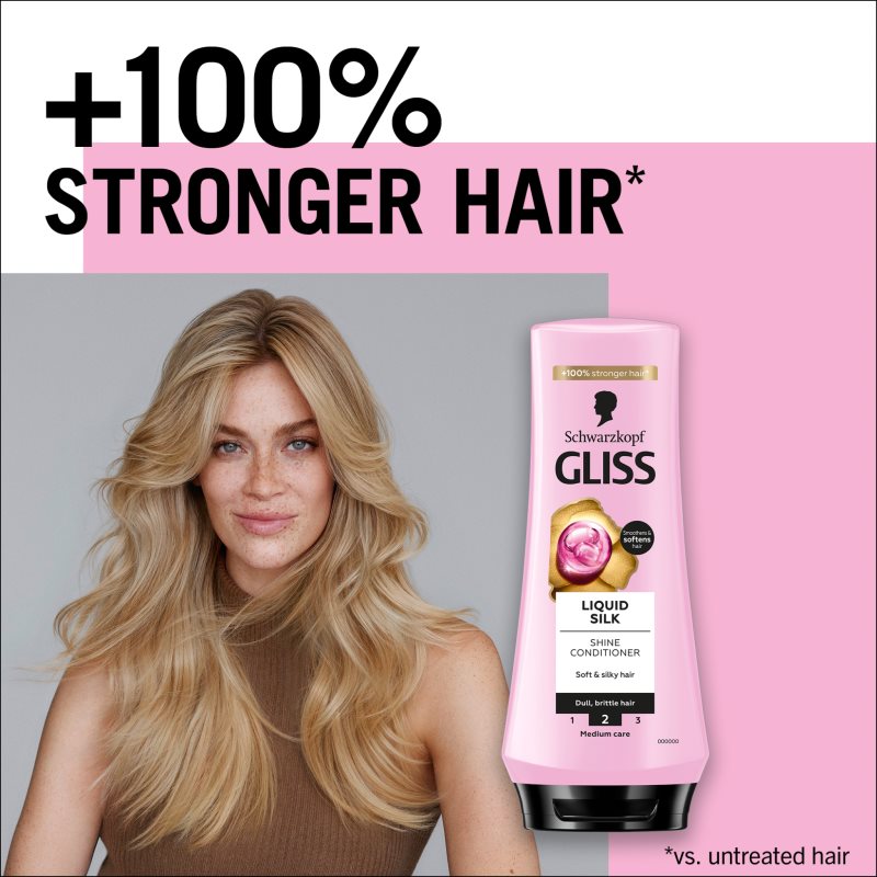 Schwarzkopf Gliss Liquid Silk Baume Régénérant Pour Des Cheveux Plus Forts Et Plus Brillants 200 Ml