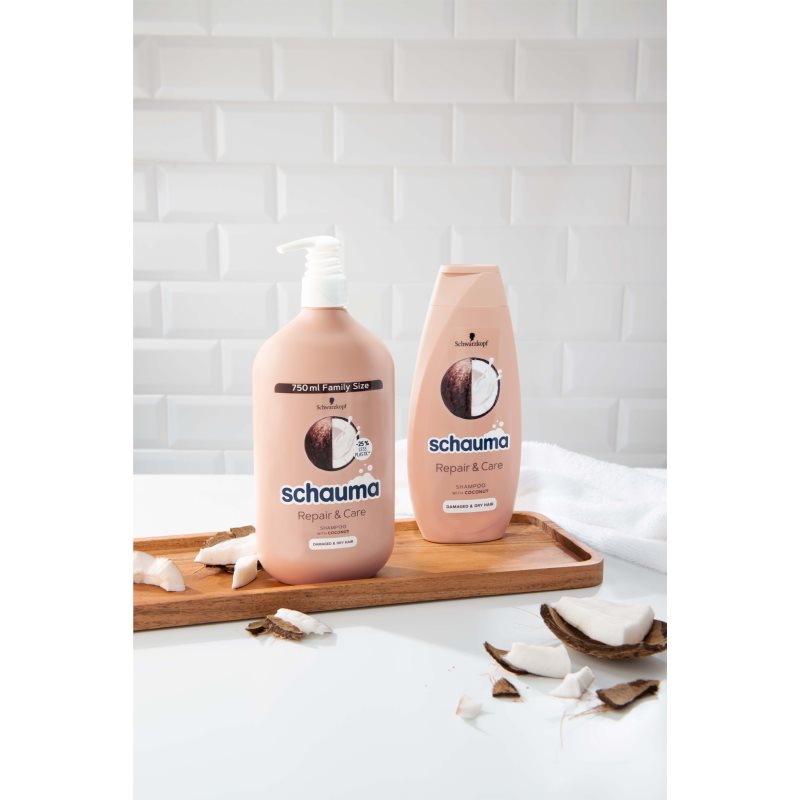 Schwarzkopf Schauma Repair & Care Shampoo For Dry And Damaged Hair With Coconut 400 Ml