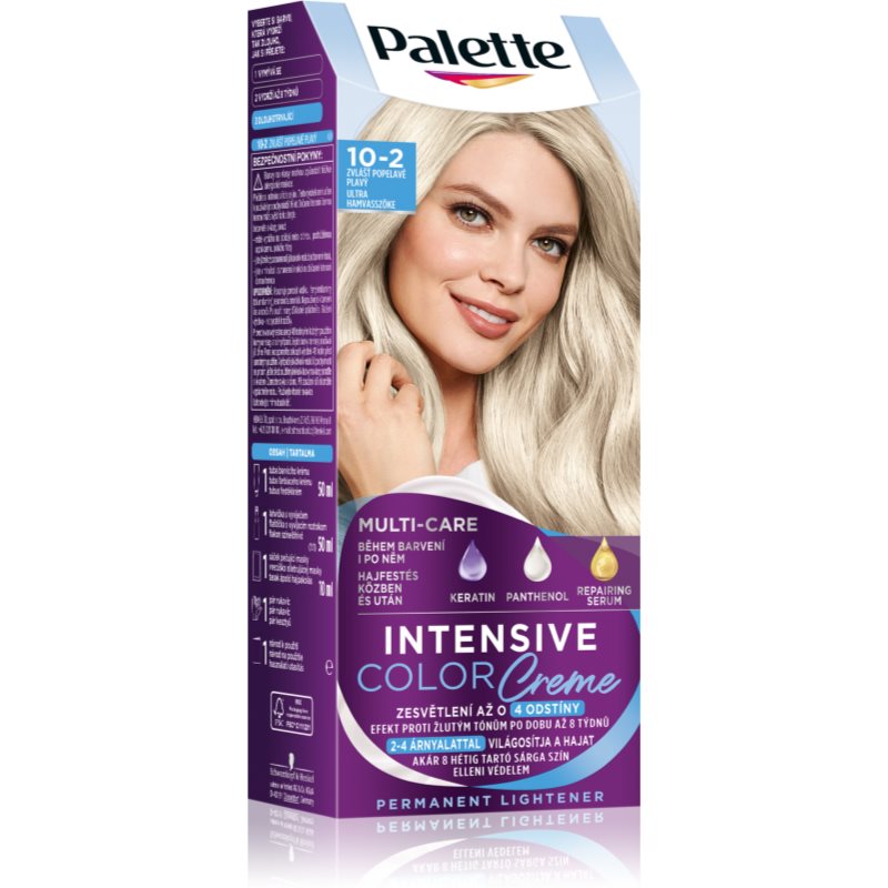 Schwarzkopf Palette Intensive Color Creme coloration cheveux permanente teinte 10-2 (A10) Ultra Ash Blonde 1 pcs female