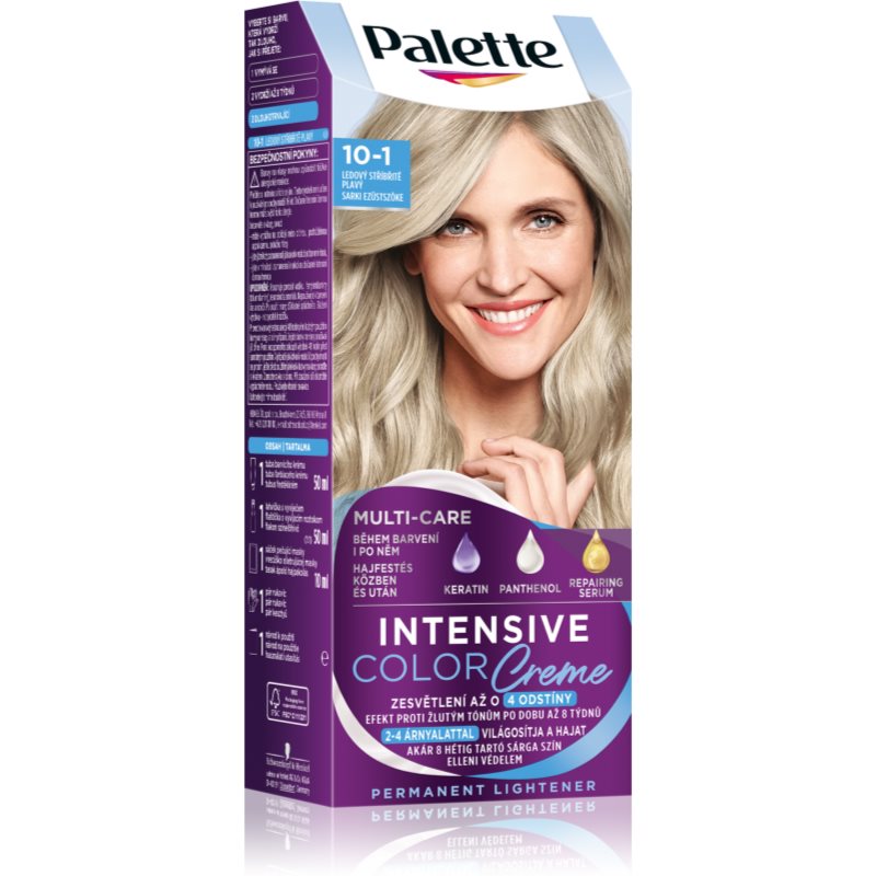 Schwarzkopf Palette Intensive Color Creme Permanent Hair Dye Shade 10-1 (C10) Frosty Silver Blonde 1 Pc