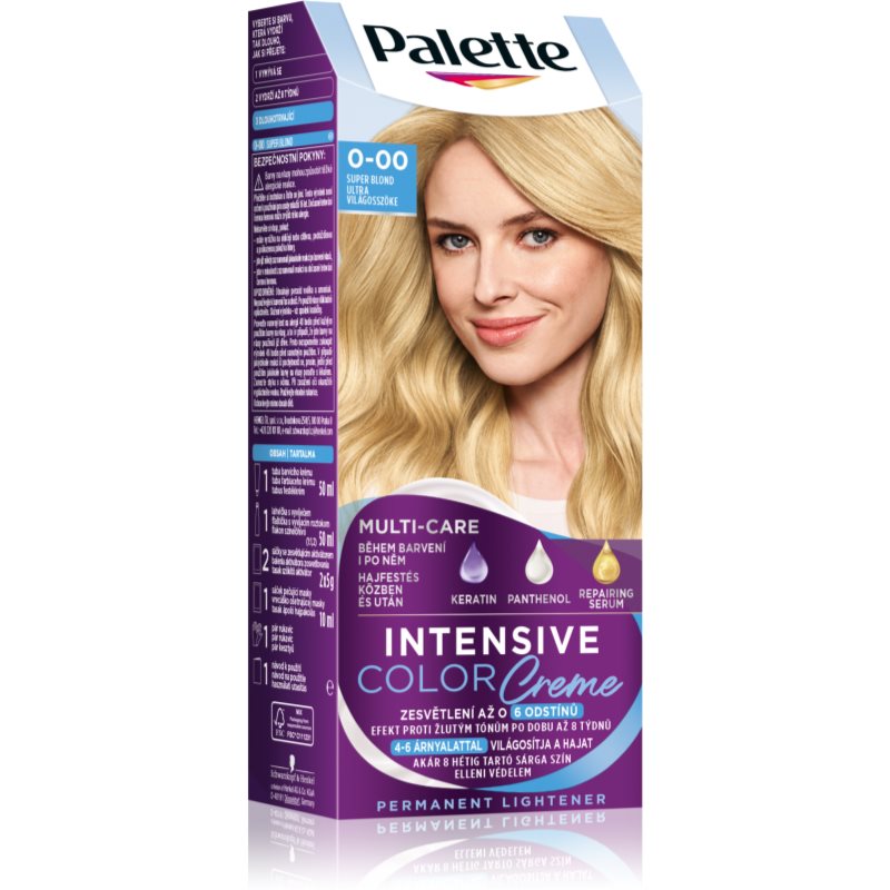 Schwarzkopf Palette Intensive Color Creme coloration cheveux permanente teinte 0-00 E20 Super Blond 1 pcs female