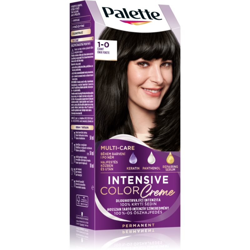 Schwarzkopf Palette Intensive Color Creme permanentní barva na vlasy odstín 1-0 N1 Black