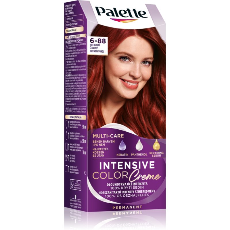 Schwarzkopf Palette Intensive Color Creme перманентна фарба для волосся відтінок 6-88 (RI5) Intensive Red 1 кс
