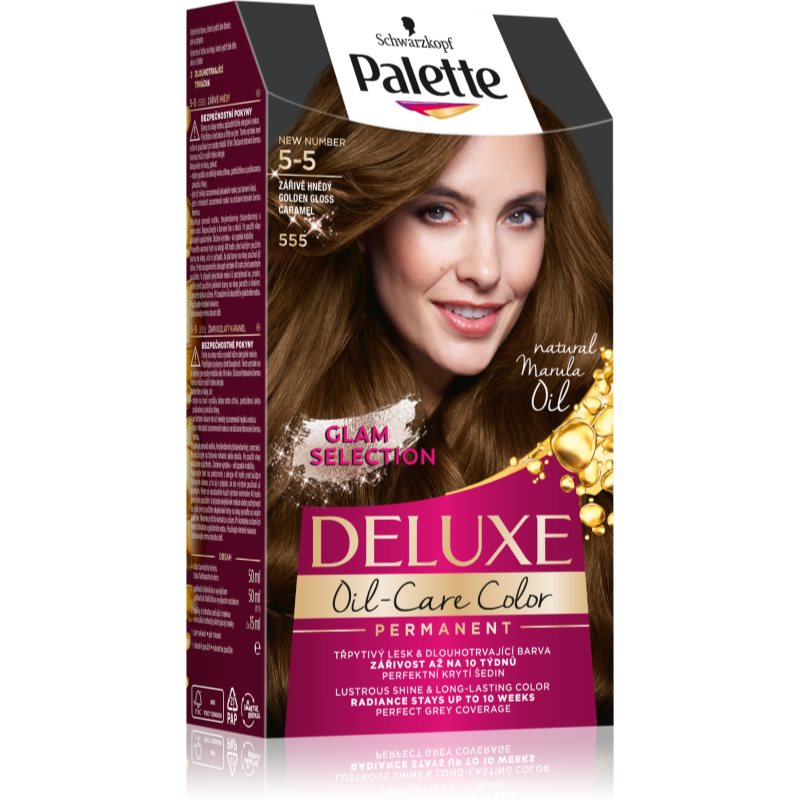 Schwarzkopf Palette Deluxe permanent hair dye shade 5-5 555 Golden Gloss Caramel
