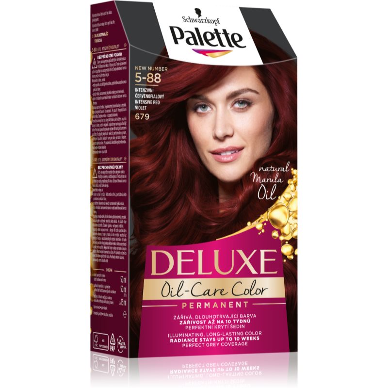 Schwarzkopf Palette Deluxe permanent hair dye shade 5-88 679 Intensive Red Violet
