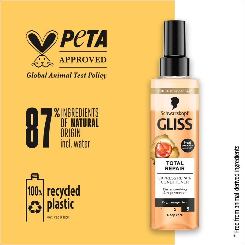 Schwarzkopf Gliss Total Repair regenerirajući balzam za suhe vrhove kose 200 ml