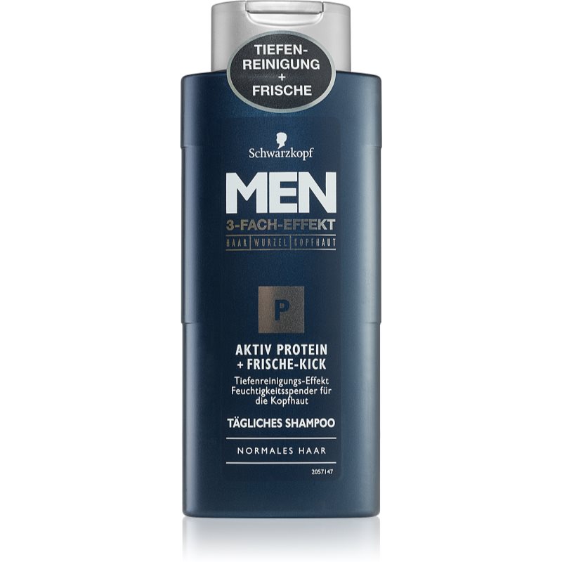 Schwarzkopf Men Active Protein čisticí a vyživující šampon pro zdravé a krásné vlasy 250 ml