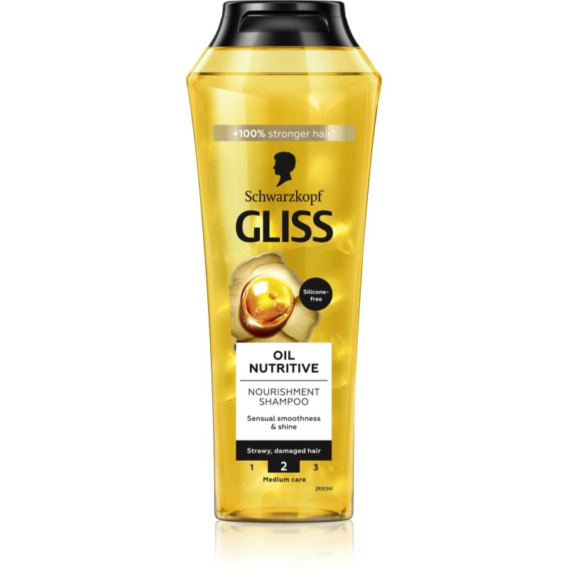 Schwarzkopf Gliss Oil Nutritive maitinamasis šampūnas su aliejumi 250 ml