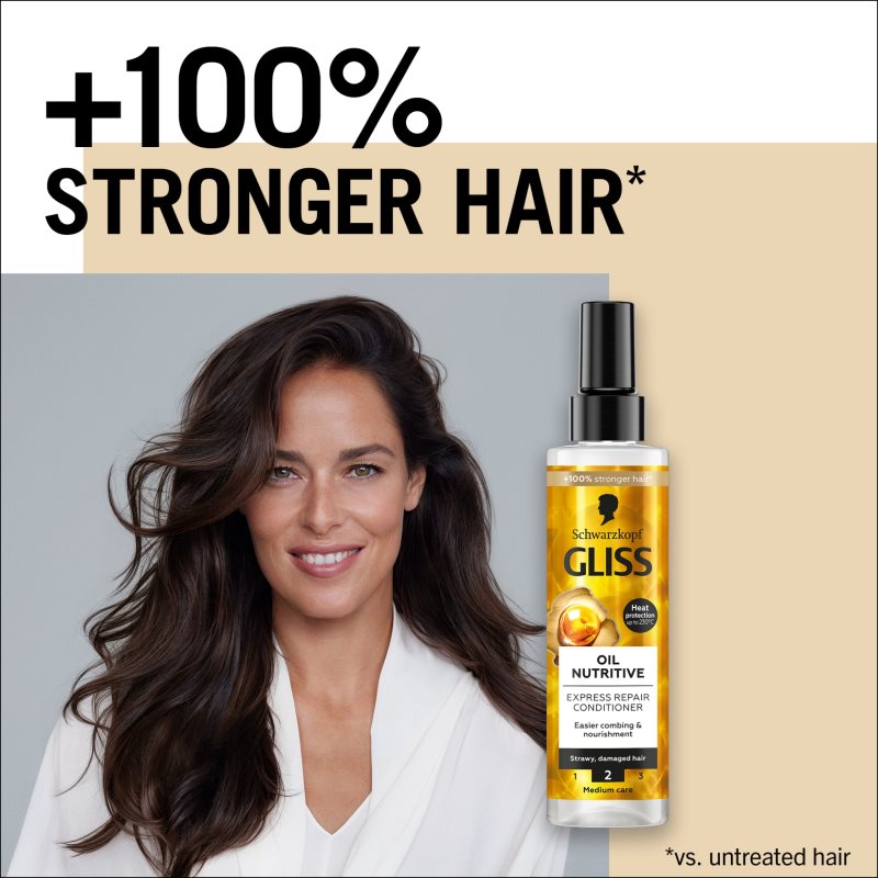 Schwarzkopf Gliss Oil Nutritive Baume Régénérant Pour Cheveux Indisciplinés Et Frisottis 200 Ml