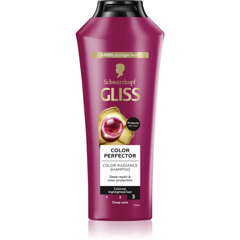 Schwarzkopf Gliss Colour Perfector apsauginis šampūnas dažytiems plaukams 400 ml