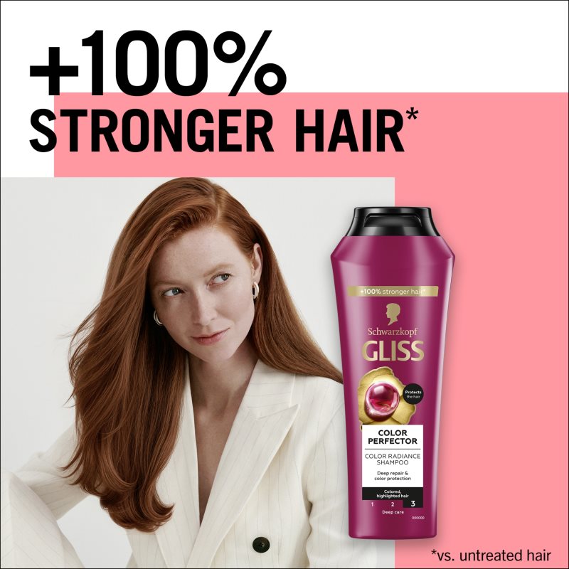 Schwarzkopf Gliss Color Perfector Shampoing Protecteur Pour Cheveux Colorés 400 Ml