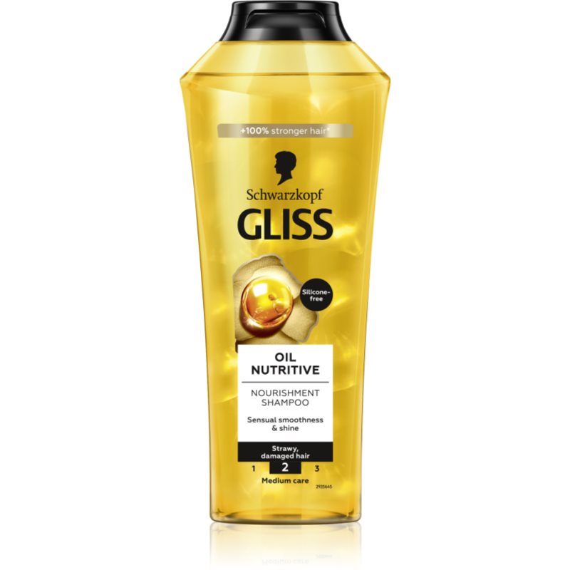 Schwarzkopf Gliss Oil Nutritive maitinamasis šampūnas su aliejumi 400 ml