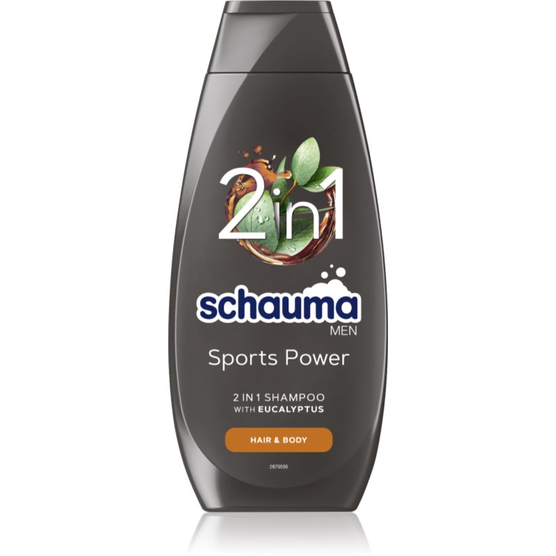 Schwarzkopf Schauma MEN Duschgel & Shampoo 2 in 1 für Herren Sports Power 400 ml