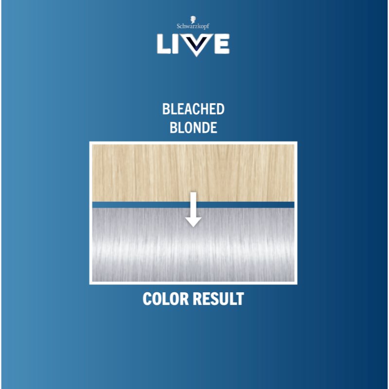 Schwarzkopf LIVE Ultra Brights Or Pastel Semi-permanente Coloration Ton Sur Ton Teinte 98 Steel Silver 1 Pcs