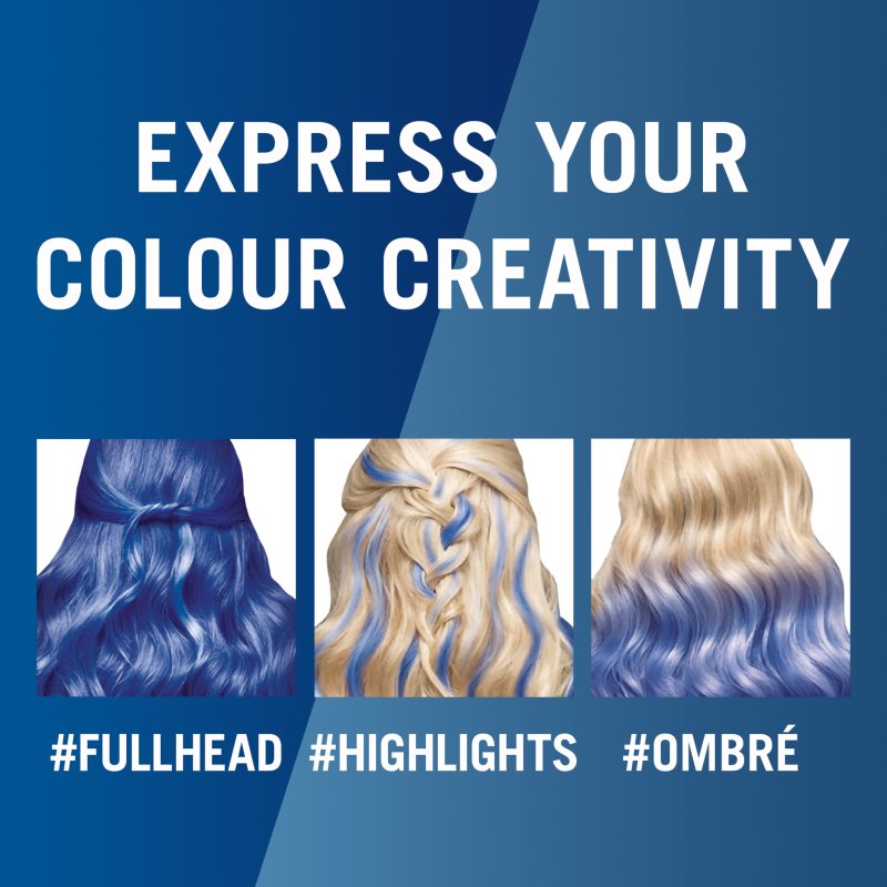 Schwarzkopf LIVE Ultra Brights Or Pastel Semi-permanent Hair Colour Shade 095 Electric Blue