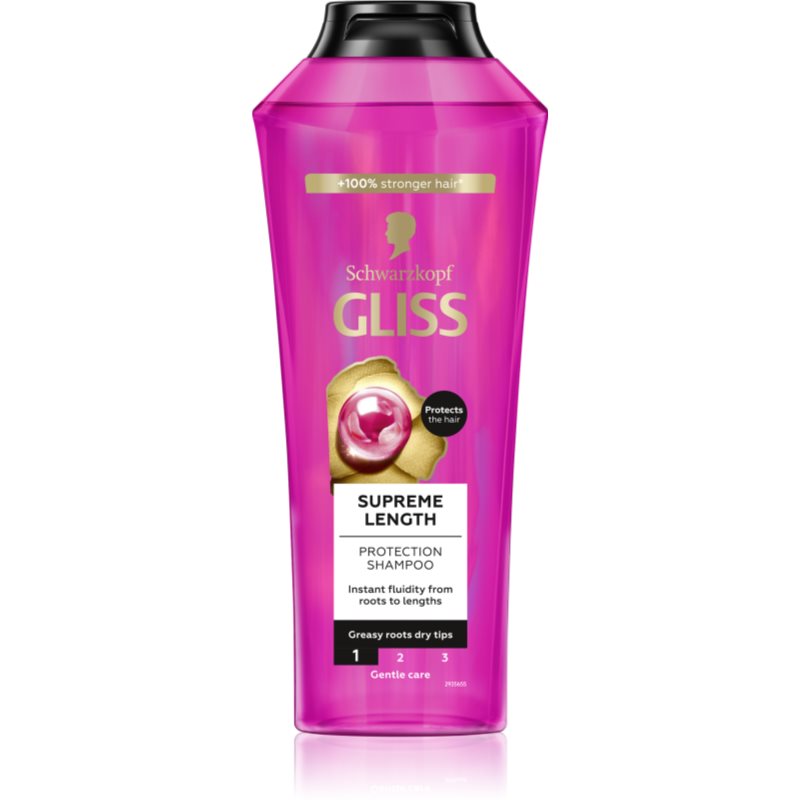 Schwarzkopf Gliss Supreme Length Protective Shampoo For Long Hair 400 Ml