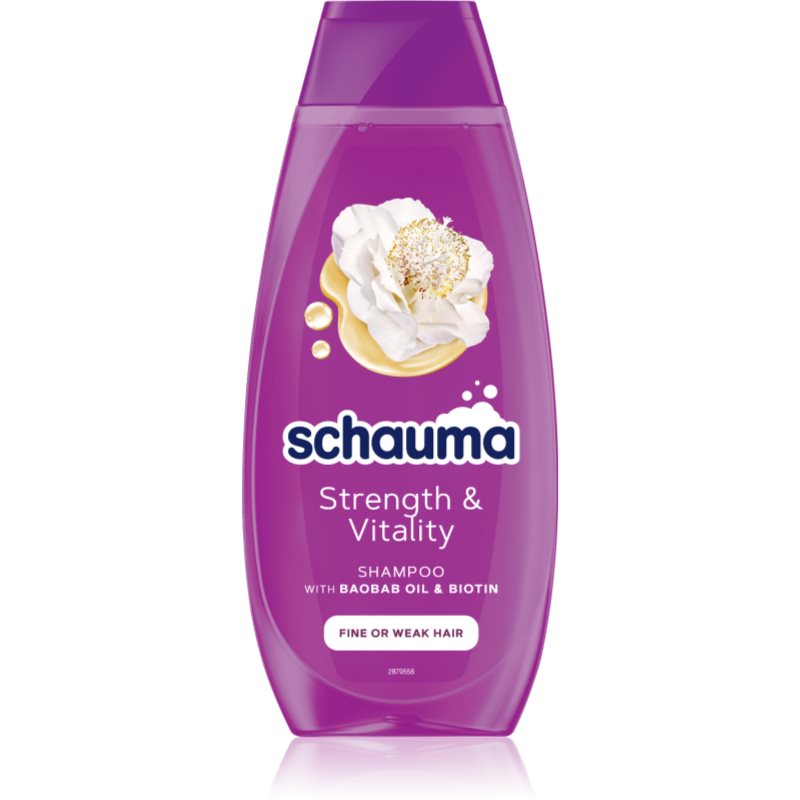 Schwarzkopf Schauma Strength & Vitality зміцнюючий шампунь для тонкого та ослабленого волосся 400 мл