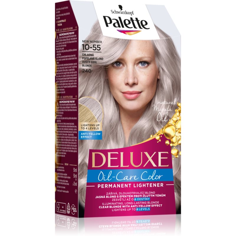 Schwarzkopf Palette Deluxe permanent hair dye shade 10-55 240 Dusty Cool Blonde
