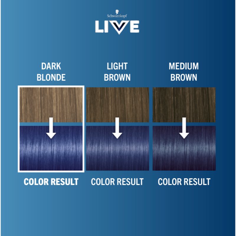 Schwarzkopf LIVE Urban Metallics Coloration Cheveux Permanente Teinte U67 Blue Mercury 1 Pcs