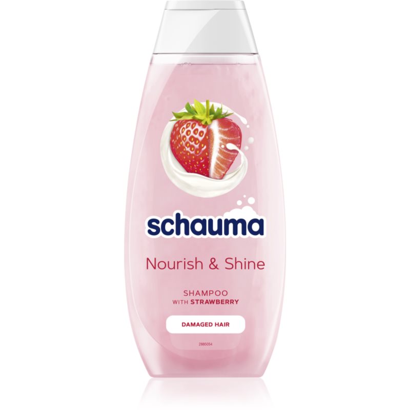 Schwarzkopf Schauma Nourish & Shine зміцнюючий шампунь для пошкодженого волосся з ароматом полуниці 400 мл