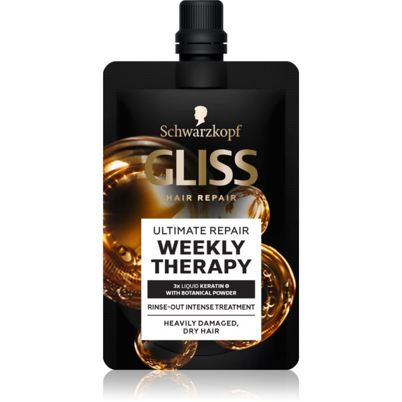 

Schwarzkopf Gliss Ultimate Repair Weekly Therapy інтенсивний засіб для догляду для сухого або пошкодженого волосся