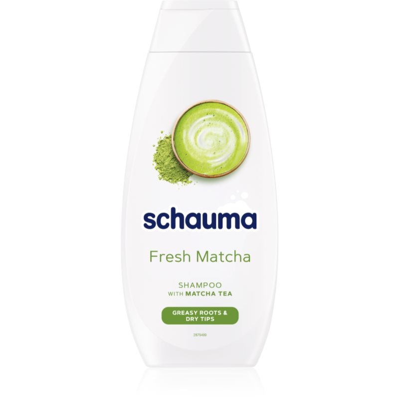 Schwarzkopf Schauma Fresh Matcha čistilni razstrupljevalni šampon za mastno lasišče in suhe konice 400 ml