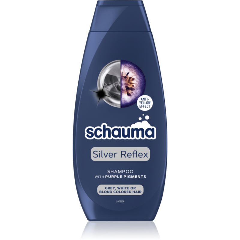 Schwarzkopf Schauma Silver Reflex Shampoo For Neutralising Brassy Tones For Lightened, Cool Blonde Hair 400 Ml