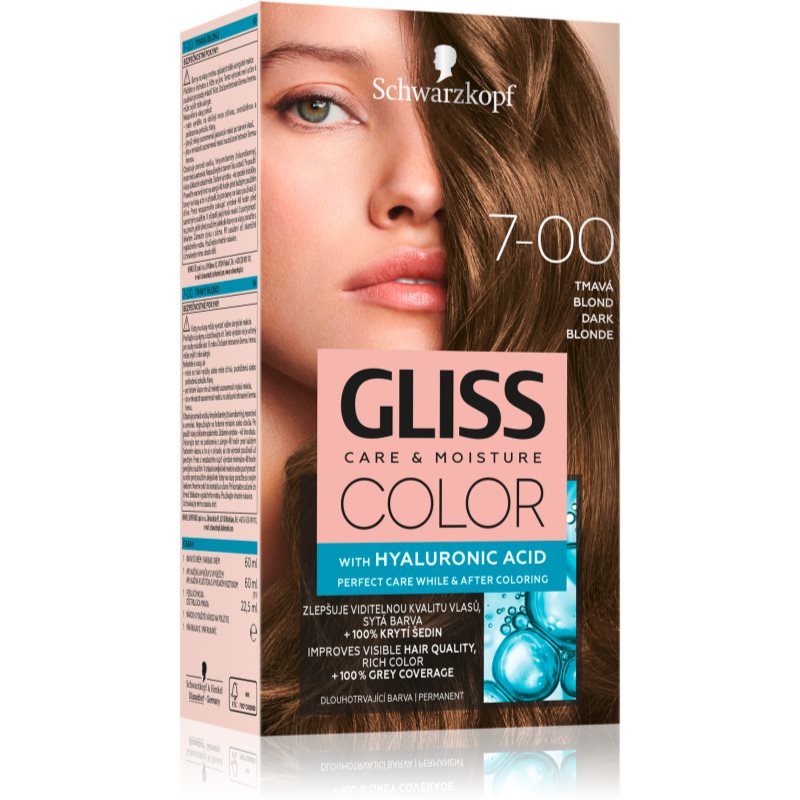 E-shop Schwarzkopf Gliss Color permanentní barva na vlasy odstín 7-00 Dark Blonde
