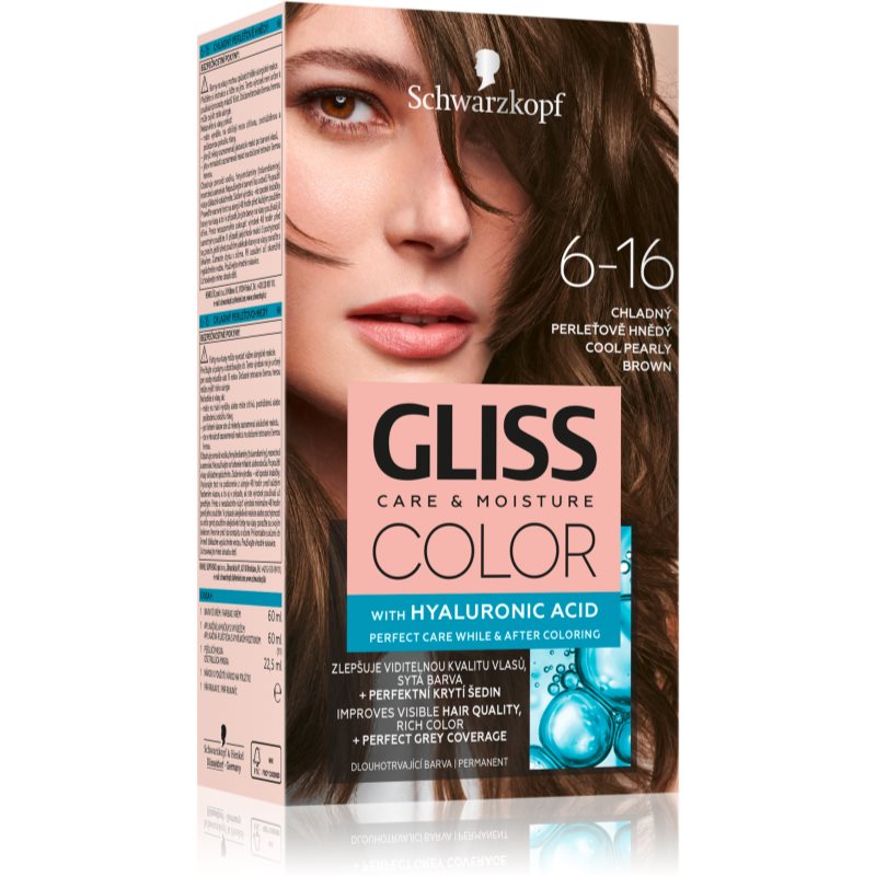 Schwarzkopf Gliss Color plaukų dažai atspalvis 6-16 Cool Pearly Brown