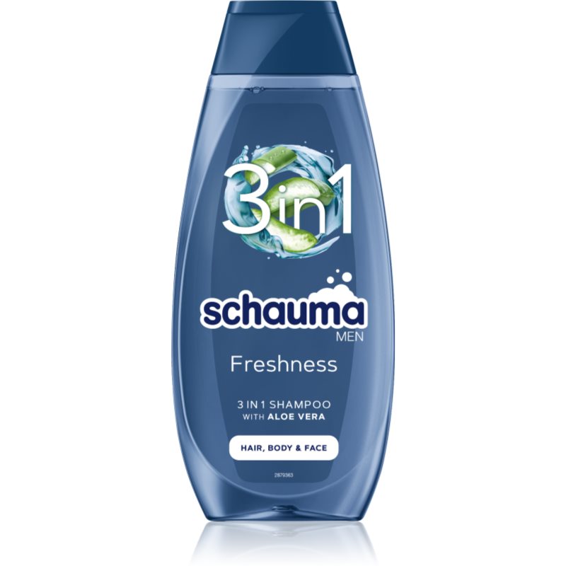 Schwarzkopf Schauma MEN erfrischendes Shampoo für Gesicht, Körper und Haare 400 ml