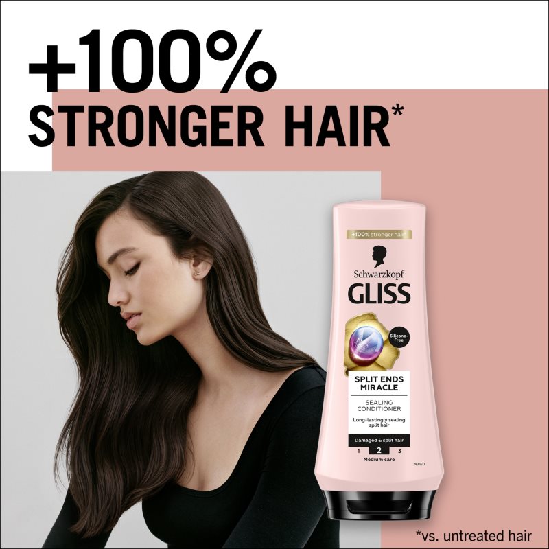 Schwarzkopf Gliss Split Ends Miracle Regenerating Conditioner For Split Hair Ends 200 Ml