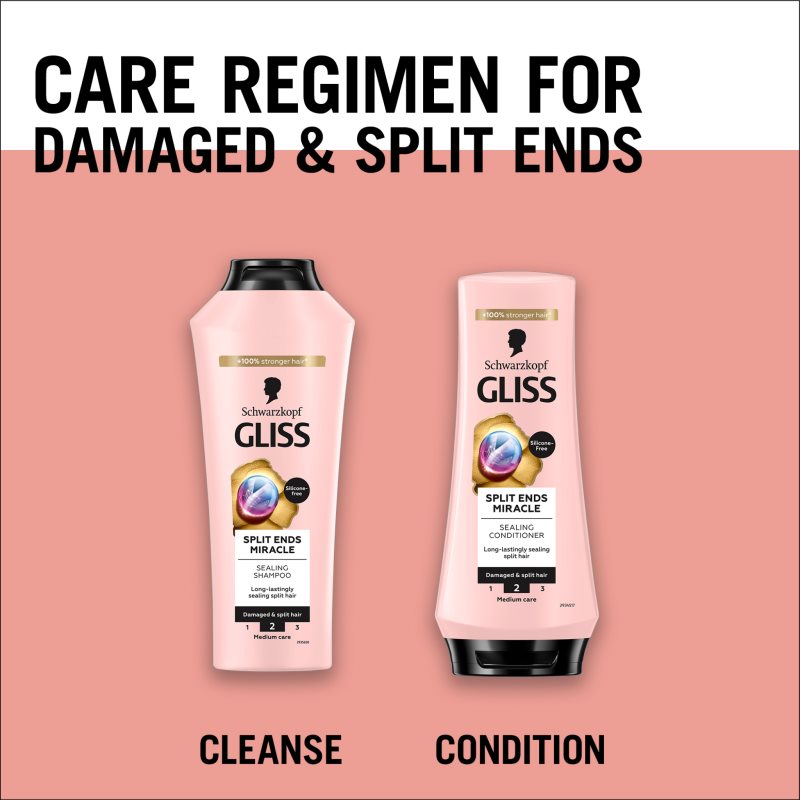 Schwarzkopf Gliss Split Ends Miracle Regenerating Conditioner For Split Hair Ends 200 Ml