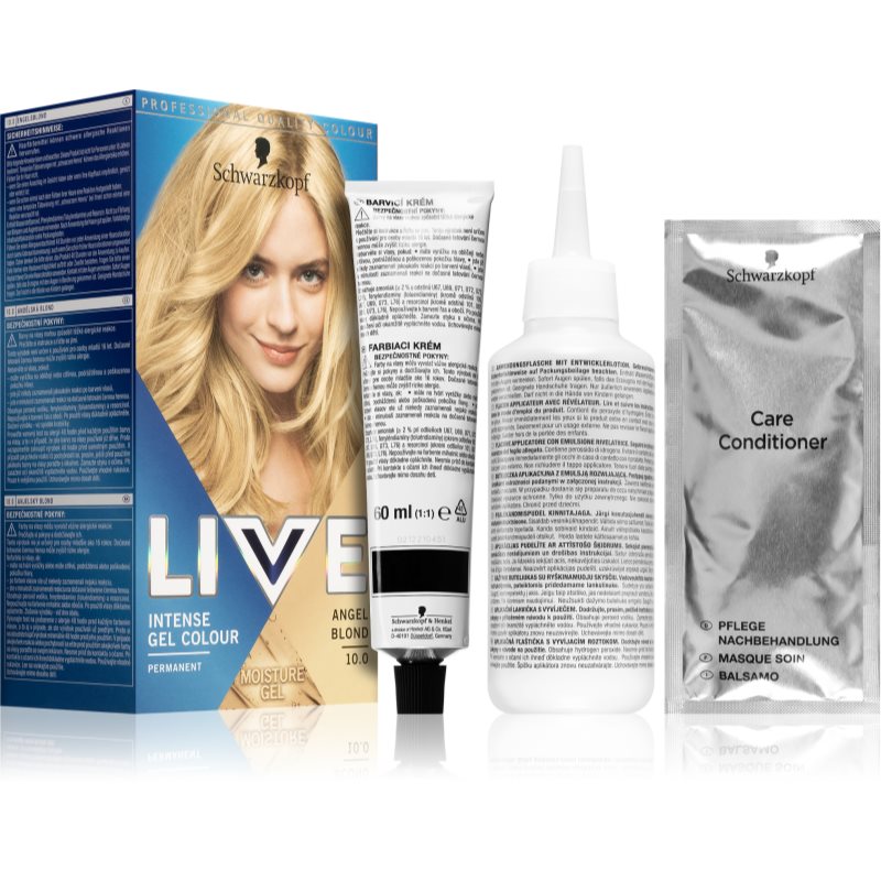 

Schwarzkopf LIVE Intense Colour перманентна фарба для волосся відтінок 10.0 Angel Blonde