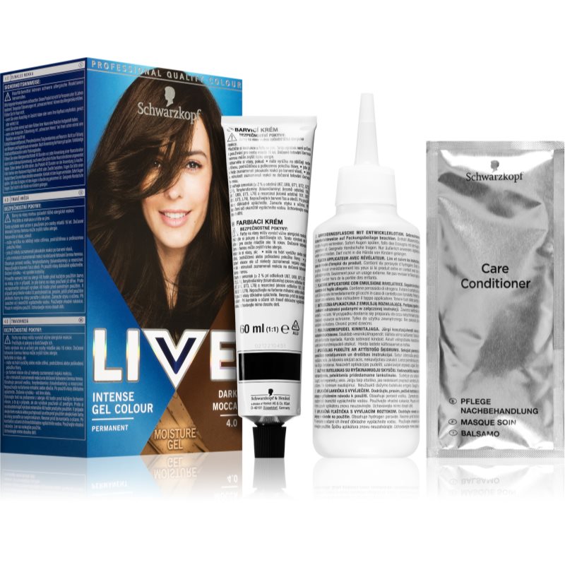 

Schwarzkopf LIVE Intense Colour перманентна фарба для волосся відтінок 4,0 Dark Mocca