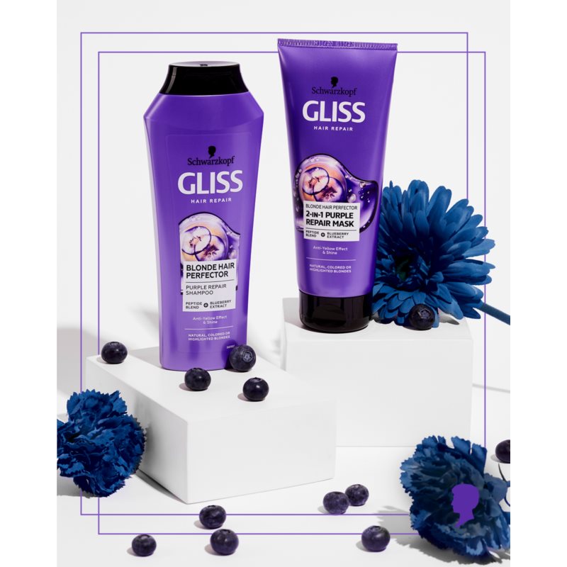 Schwarzkopf Gliss Blonde Hair Perfector Regenerating Hair Mask For Bleached Or Highlighted Hair 200 Ml