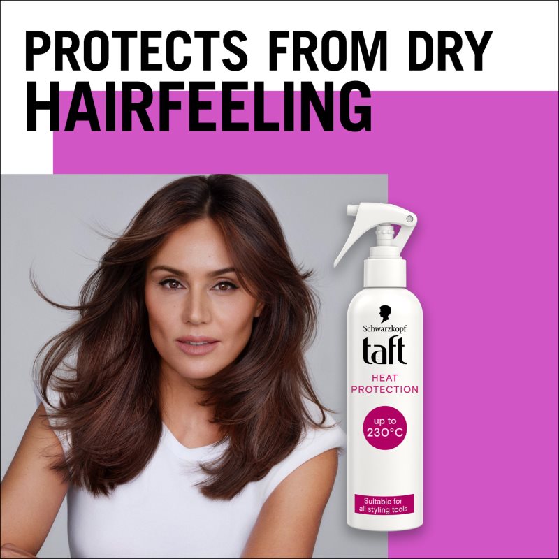 Schwarzkopf Taft Heat Protection Protective Spray For Hair Stressed By Heat 250 Ml